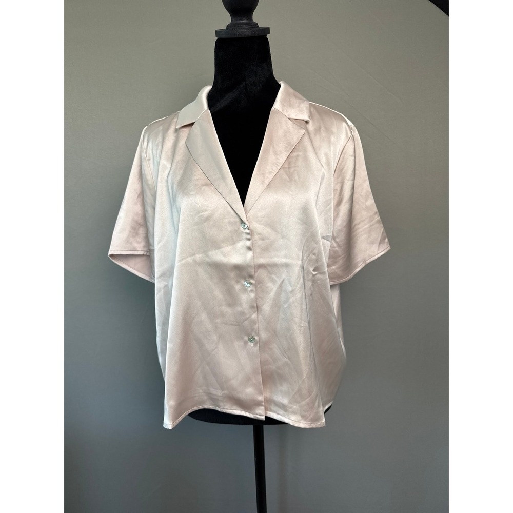 Rachel & Zoe "satin" blouse size Large